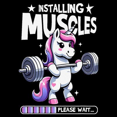 Unicorn Weightlifting Fitness Gym Workout Weight Training T-Shirt