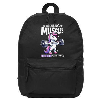 Unicorn Weightlifting Fitness Gym Workout Weight Training 16 in Basic Backpack