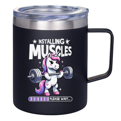 Unicorn Weightlifting Fitness Gym Workout Weight Training 12oz Stainless Steel Coffee Mug
