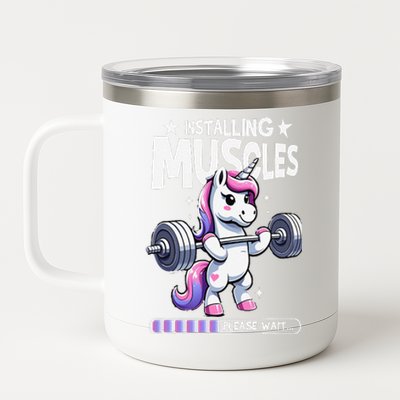 Unicorn Weightlifting Fitness Gym Workout Weight Training 12 oz Stainless Steel Tumbler Cup