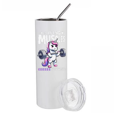 Unicorn Weightlifting Fitness Gym Workout Weight Training Stainless Steel Tumbler