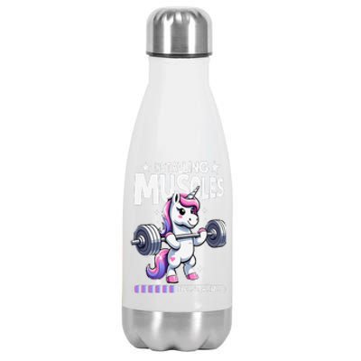 Unicorn Weightlifting Fitness Gym Workout Weight Training Stainless Steel Insulated Water Bottle