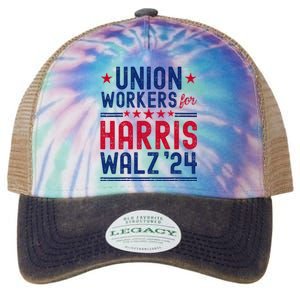 Union Workers For Harris Walz 2024 Presidential Election Legacy Tie Dye Trucker Hat