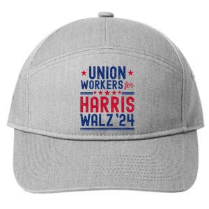 Union Workers For Harris Walz 2024 Presidential Election 7-Panel Snapback Hat