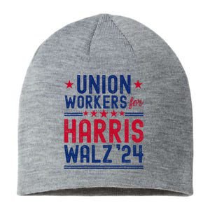 Union Workers For Harris Walz 2024 Presidential Election Sustainable Beanie