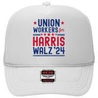 Union Workers For Harris Walz 2024 Presidential Election High Crown Mesh Back Trucker Hat