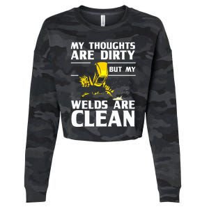 Unique Welding For Women Weld Tool Welder Welding Cropped Pullover Crew