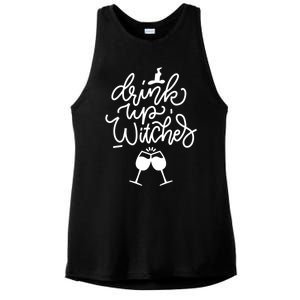 Up Witches Funny Halloween Night Gift Ladies PosiCharge Tri-Blend Wicking Tank