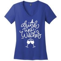 Up Witches Funny Halloween Night Gift Women's V-Neck T-Shirt