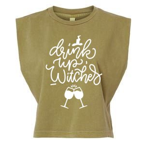 Up Witches Funny Halloween Night Gift Garment-Dyed Women's Muscle Tee