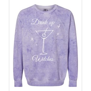 Up Witches Funny Ing Wine Halloween Costume Gift Colorblast Crewneck Sweatshirt