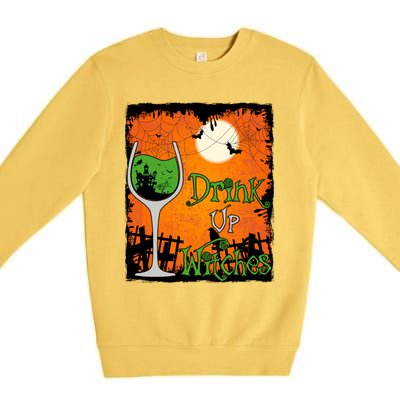 Up Witches Funny Halloween Meaningful Gift Premium Crewneck Sweatshirt