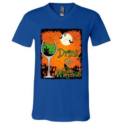 Up Witches Funny Halloween Meaningful Gift V-Neck T-Shirt