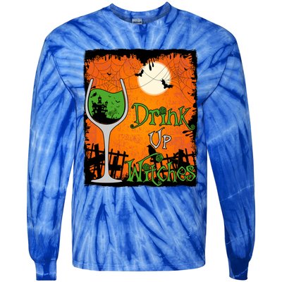 Up Witches Funny Halloween Meaningful Gift Tie-Dye Long Sleeve Shirt