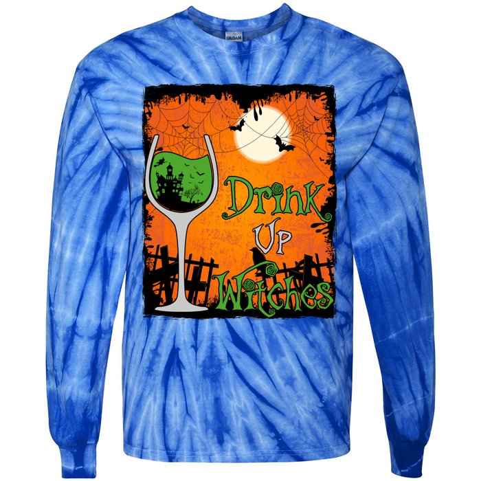 Up Witches Funny Halloween Meaningful Gift Tie-Dye Long Sleeve Shirt