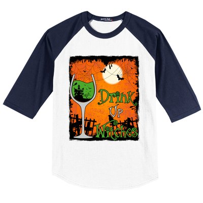 Up Witches Funny Halloween Meaningful Gift Baseball Sleeve Shirt