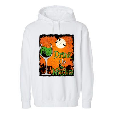 Up Witches Funny Halloween Meaningful Gift Garment-Dyed Fleece Hoodie