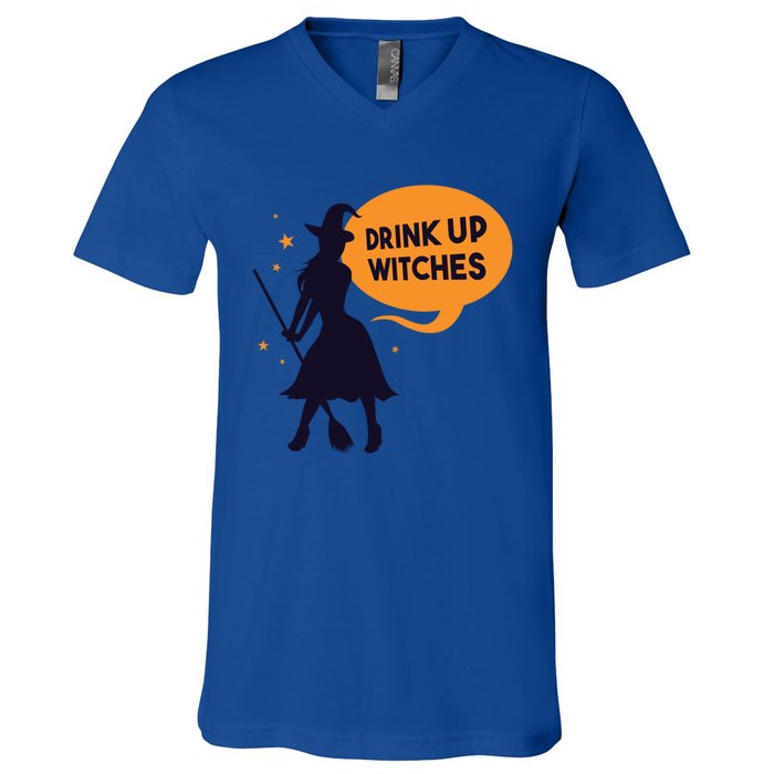 Up Witches Funny Halloween Costume For Adults Gift V-Neck T-Shirt