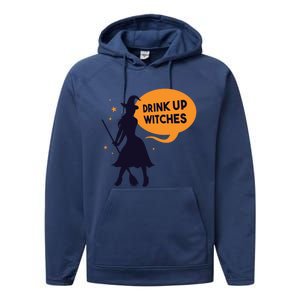 Up Witches Funny Halloween Costume For Adults Gift Performance Fleece Hoodie