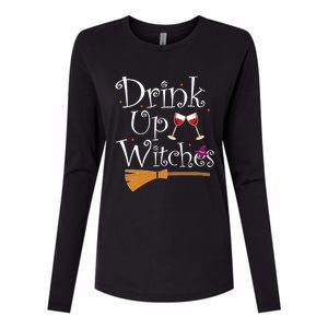 Up Witches Funny Ing Wine Halloween Costume Mom Gift Womens Cotton Relaxed Long Sleeve T-Shirt