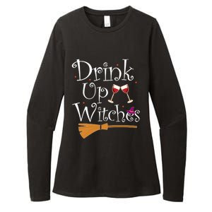 Up Witches Funny Ing Wine Halloween Costume Mom Gift Womens CVC Long Sleeve Shirt