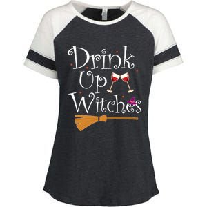 Up Witches Funny Ing Wine Halloween Costume Mom Gift Enza Ladies Jersey Colorblock Tee