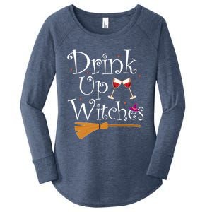 Up Witches Funny Ing Wine Halloween Costume Mom Gift Women's Perfect Tri Tunic Long Sleeve Shirt