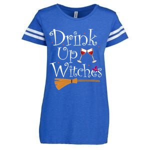 Up Witches Funny Ing Wine Halloween Costume Mom Gift Enza Ladies Jersey Football T-Shirt