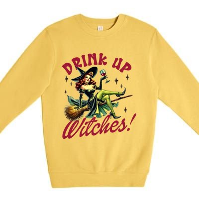 Up Witches Funny Gift Premium Crewneck Sweatshirt