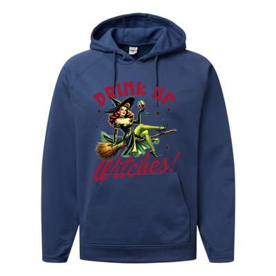 Up Witches Funny Gift Performance Fleece Hoodie