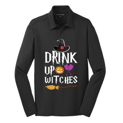 Up Witches Gift Silk Touch Performance Long Sleeve Polo