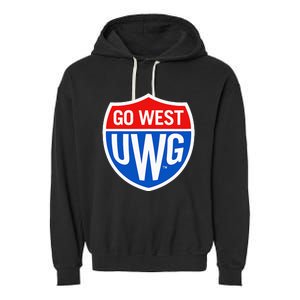 University West Georgia Uwg Wolves Go West Shield Garment-Dyed Fleece Hoodie