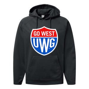 University West Georgia Uwg Wolves Go West Shield Performance Fleece Hoodie