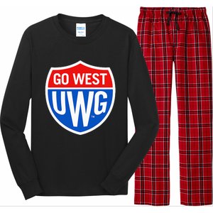 University West Georgia Uwg Wolves Go West Shield Long Sleeve Pajama Set