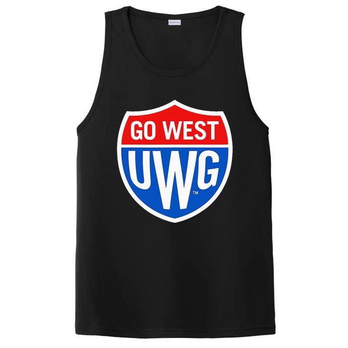 University West Georgia Uwg Wolves Go West Shield PosiCharge Competitor Tank