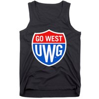 University West Georgia Uwg Wolves Go West Shield Tank Top