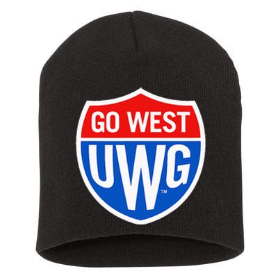 University West Georgia Uwg Wolves Go West Shield Short Acrylic Beanie