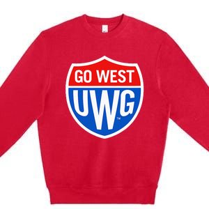 University West Georgia Uwg Wolves Go West Shield Premium Crewneck Sweatshirt