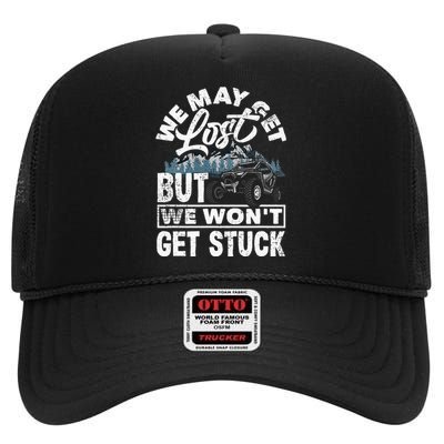 Utv WonT Get Stuck Funny Side By Side Atv High Crown Mesh Back Trucker Hat