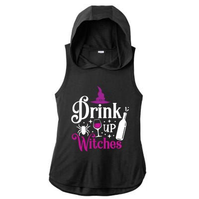 Up Witches Gift Funny Wine Lover Ing Halloween Meaningful Gift Ladies PosiCharge Tri-Blend Wicking Draft Hoodie Tank