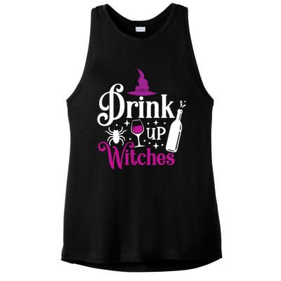 Up Witches Gift Funny Wine Lover Ing Halloween Meaningful Gift Ladies PosiCharge Tri-Blend Wicking Tank