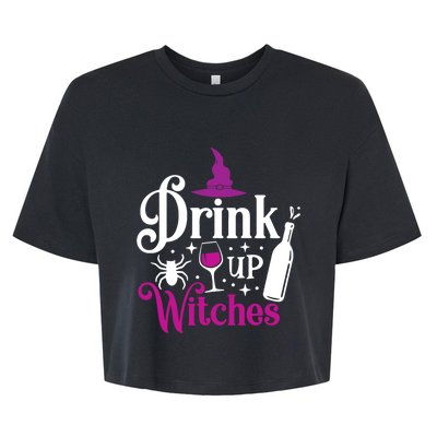 Up Witches Gift Funny Wine Lover Ing Halloween Meaningful Gift Bella+Canvas Jersey Crop Tee