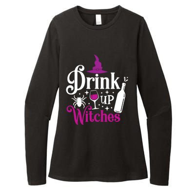 Up Witches Gift Funny Wine Lover Ing Halloween Meaningful Gift Womens CVC Long Sleeve Shirt