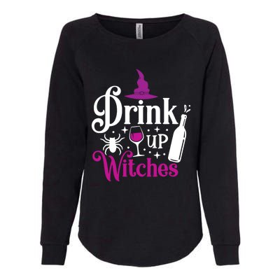 Up Witches Gift Funny Wine Lover Ing Halloween Meaningful Gift Womens California Wash Sweatshirt