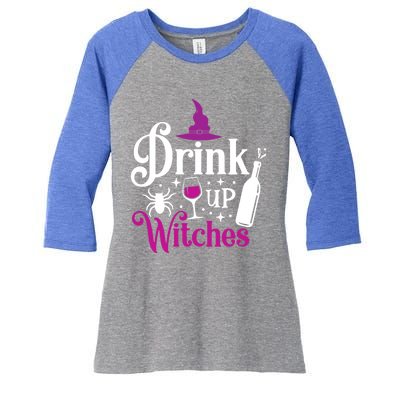 Up Witches Gift Funny Wine Lover Ing Halloween Meaningful Gift Women's Tri-Blend 3/4-Sleeve Raglan Shirt