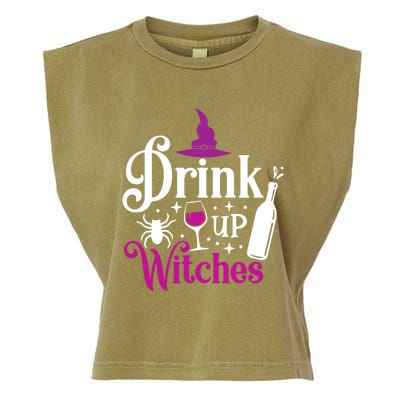 Up Witches Gift Funny Wine Lover Ing Halloween Meaningful Gift Garment-Dyed Women's Muscle Tee