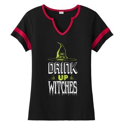 Up Witches Gift Ladies Halftime Notch Neck Tee