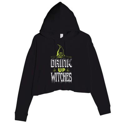 Up Witches Gift Crop Fleece Hoodie