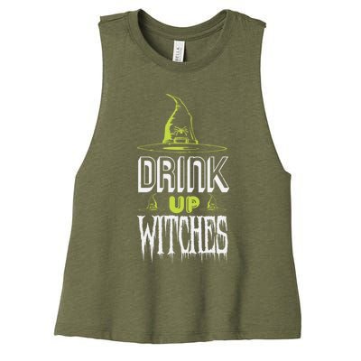 Up Witches Gift Women's Racerback Cropped Tank