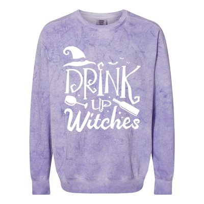 Up Witches Halloween Fan Funny Halloween Gift Colorblast Crewneck Sweatshirt